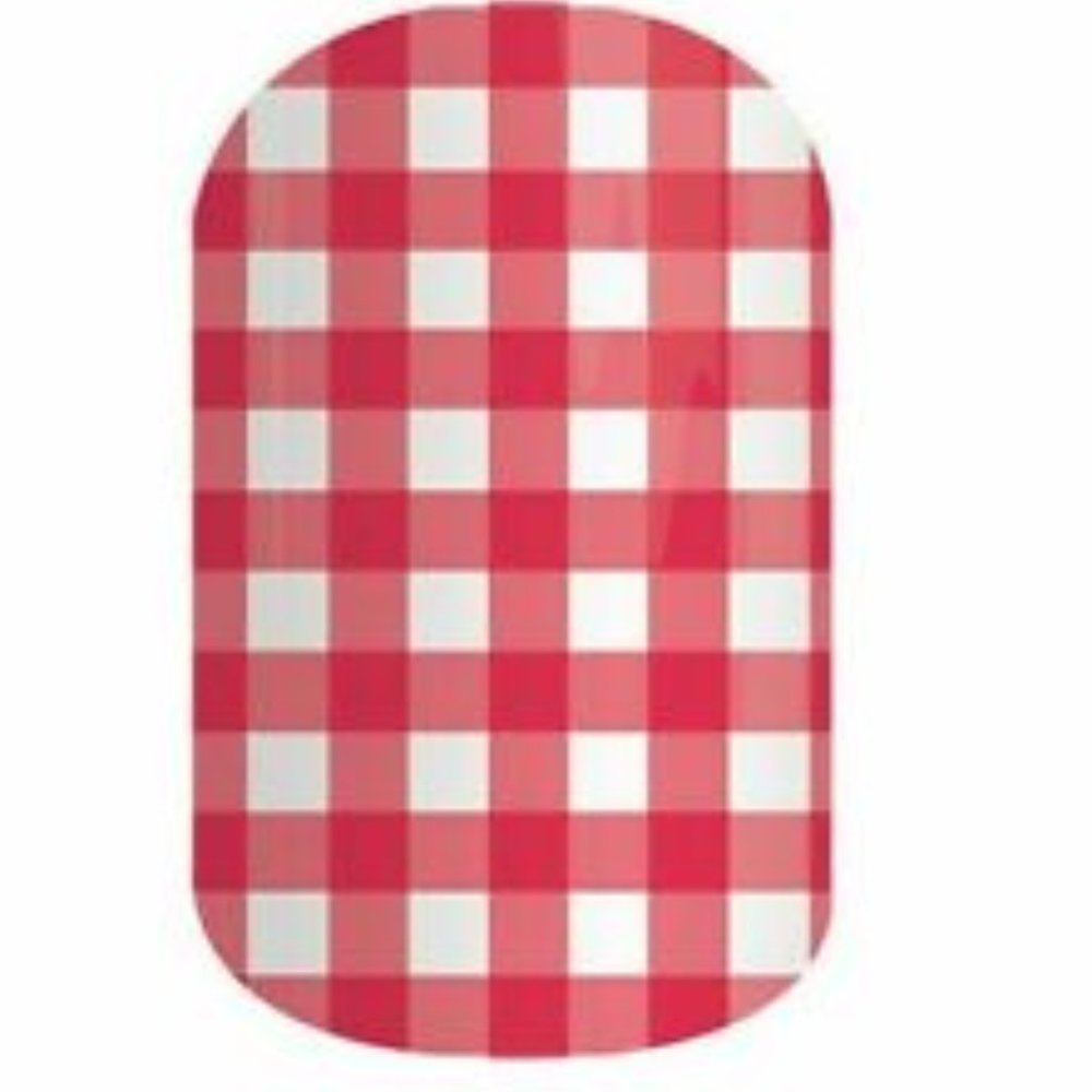 Jamberry Nail Wraps - Strawberry Gingham